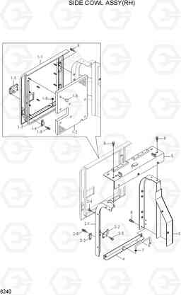 6240 SIDE COWL ASSY(RH) R160LC-7A, Hyundai