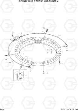 6420 SWING RING GREASE LUB SYSTEM R160LC-7A, Hyundai