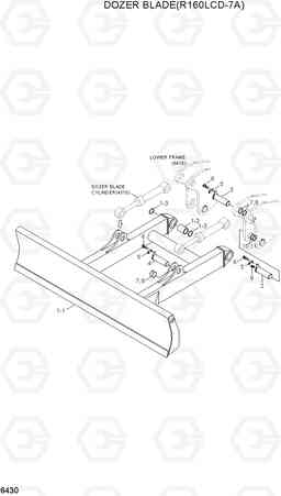 6430 DOZER BLADE(R160LCD-7A) R160LC-7A, Hyundai