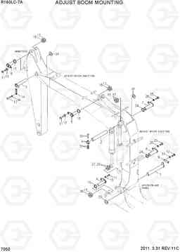 7050 ADJUST BOOM MOUNTING R160LC-7A, Hyundai