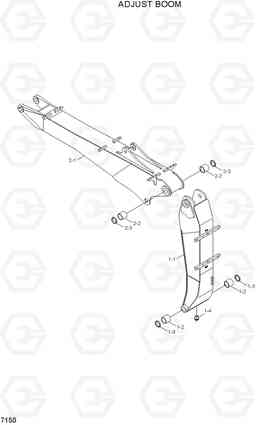 7150 ADJUST BOOM R160LC-7A, Hyundai