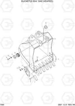 7350 BUCKET(0.89M3 SAE HEAPED) R160LC-7A, Hyundai