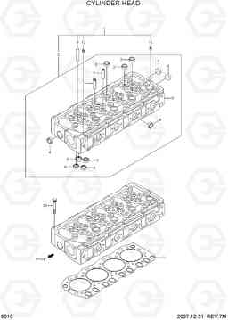 9010 CYLINDER HEAD R160LC-7A, Hyundai