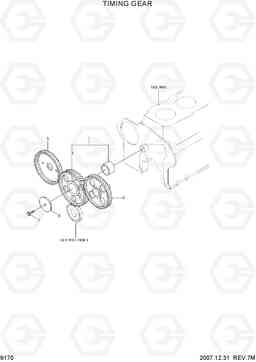 9170 TIMING GEAR R160LC-7A, Hyundai