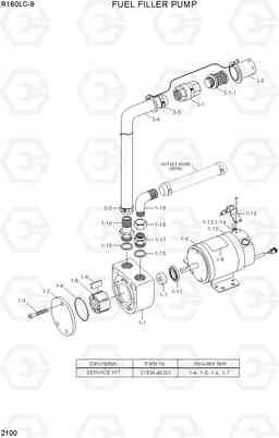 2100 FUEL FILLER PUMP R160LC-9, Hyundai