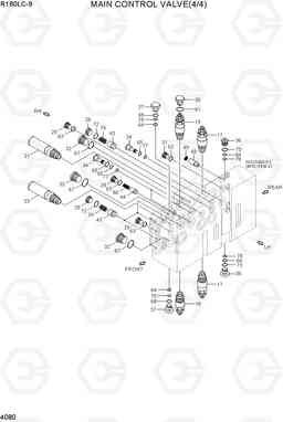 4080 MAIN CONTROL VALVE(4/4) R160LC-9, Hyundai