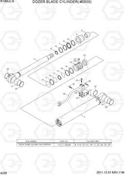 4230 DOZER BLADE CYLINDER(-#0050) R160LC-9, Hyundai