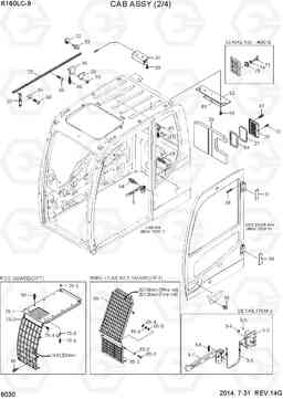 6030 CAB ASSY(2/4) R160LC-9, Hyundai