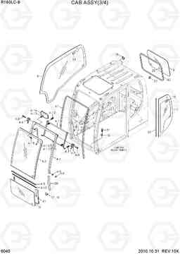 6040 CAB ASSY(3/4) R160LC-9, Hyundai