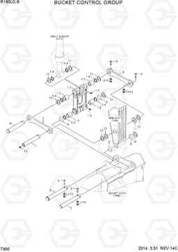 7300 BUCKET CONTROL GROUP R160LC-9, Hyundai