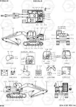 8100 DECALS R160LC-9, Hyundai