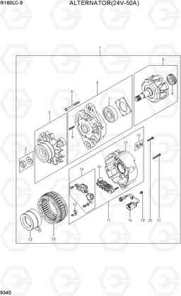 9340 ALTERNATOR (24V-50A) R160LC-9, Hyundai