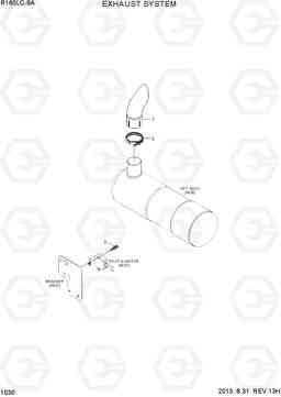 1030 EXHAUST SYSTEM R160LC-9A, Hyundai