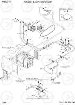 1090 AIRCON & HEATER GROUP R160LC-9A, Hyundai