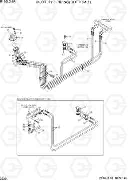 3230 PILOT HYD PIPING(BOTTOM 1) R160LC-9A, Hyundai