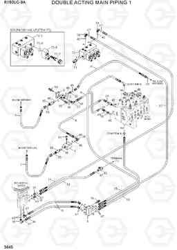 3645 DOUBLE ACTING MAIN PIPING KIT 1 R160LC-9A, Hyundai