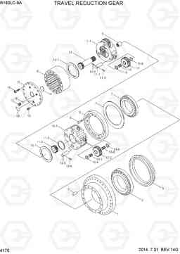 4170 TRAVEL REDUCTION GEAR R160LC-9A, Hyundai