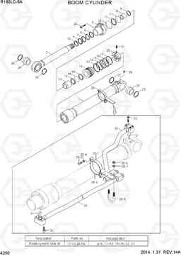 4200 BOOM CYLINDER R160LC-9A, Hyundai