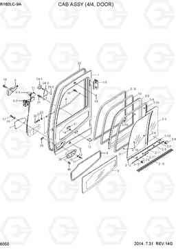 6050 CAB ASSY(4/4, DOOR) R160LC-9A, Hyundai