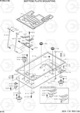 6170 BOTTOM PLATE MOUNTING R160LC-9A, Hyundai