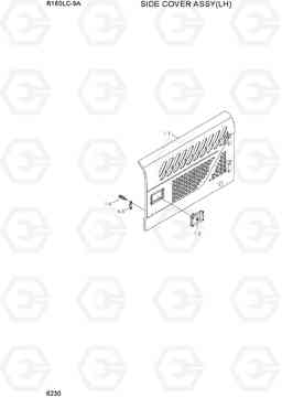 6230 SIDE COVER ASSY(LH) R160LC-9A, Hyundai