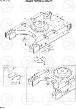 6410 LOWER FRAME & COVER R160LC-9A, Hyundai