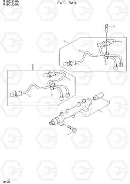 9100 FUEL RAIL R160LC-9A, Hyundai