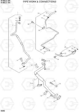 9390 PIPE WORK & CONNECTIONS R160LC-9A, Hyundai