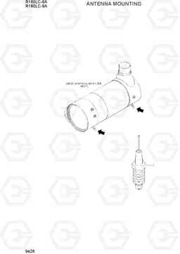 9426 ANTENNA MOUNTING R160LC-9A, Hyundai