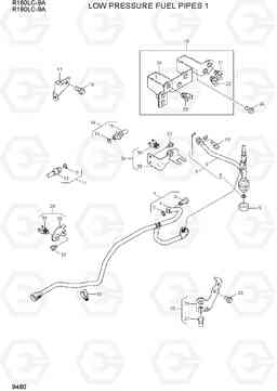 9480 LOW PRESSURE FUEL PIPES 1 R160LC-9A, Hyundai