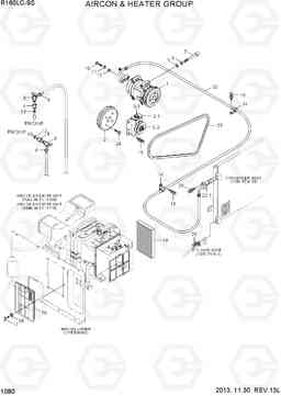 1080 AIRCON & HEATER GROUP R160LC-9S, Hyundai