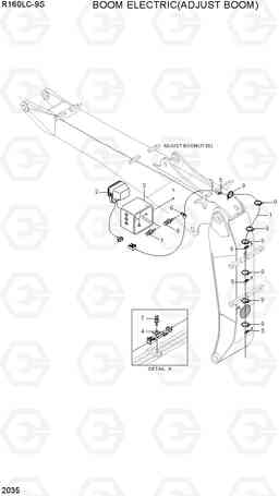 2035 BOOM ELECTRIC(ADJUST BOOM) R160LC-9S, Hyundai