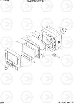 2085 CLUSTER(TYPE 1) R160LC-9S, Hyundai