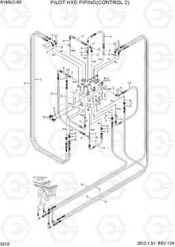 3210 PILOT HYD PIPING(CONTROL 2) R160LC-9S, Hyundai