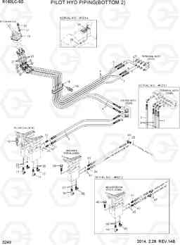 3240 PILOT HYD PIPING(BOTTOM 2) R160LC-9S, Hyundai