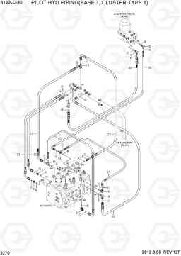 3270 PILOT HYD PIPING(BASE 3, CLUSTER TYPE 1) R160LC-9S, Hyundai