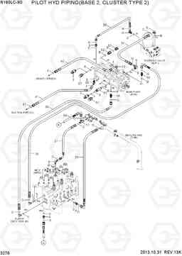 3276 PILOT HYD PIPING(BASE 2, CLUSTER TYPE 2) R160LC-9S, Hyundai