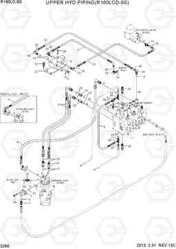 3290 UPPER HYD PIPING(R160LCD-9S) R160LC-9S, Hyundai