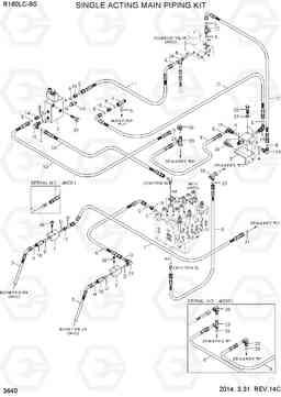 3640 SINGLE ACTING MAIN PIPING KIT R160LC-9S, Hyundai