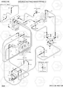 3646 DOUBLE ACTING MAIN PIPING KIT 2 R160LC-9S, Hyundai