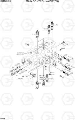 4060 MAIN CONTROL VALVE(2/4) R160LC-9S, Hyundai