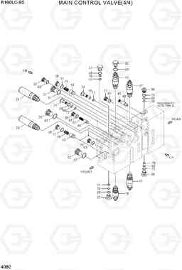 4080 MAIN CONTROL VALVE(4/4) R160LC-9S, Hyundai