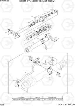 4205 BOOM CYLINDER(ADJUST BOOM) R160LC-9S, Hyundai