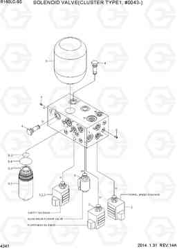 4241 SOLENOID VALVE(CLUSTER TYPE 1, #0043-) R160LC-9S, Hyundai