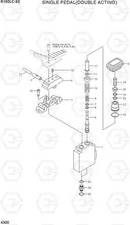4300 SINGLE PEDAL(DOUBLE ACTING) R160LC-9S, Hyundai