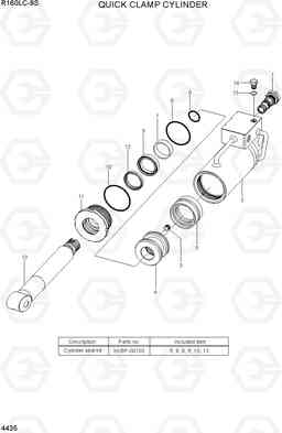 4435 QUICK CLAMP CYLINDER(-#0142) R160LC-9S, Hyundai