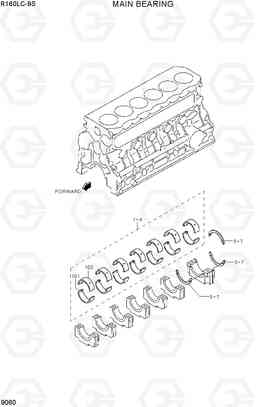 9060 MAIN BEARING R160LC-9S, Hyundai