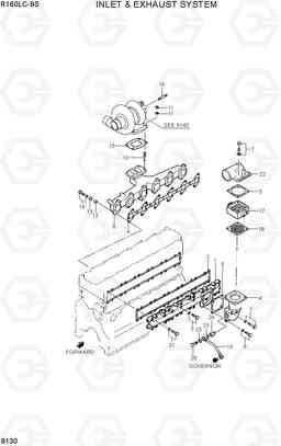 9130 INLET & EXHAUST SYSTEM R160LC-9S, Hyundai