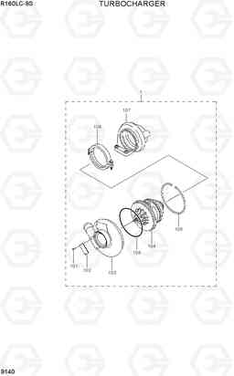 9140 TURBOCHARGER R160LC-9S, Hyundai