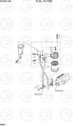 9240 FUEL FILTER R160LC-9S, Hyundai